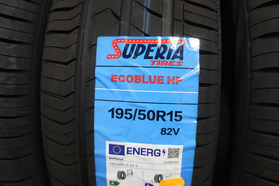 4 stk. dæk SUPERIA 195/50R15 82V