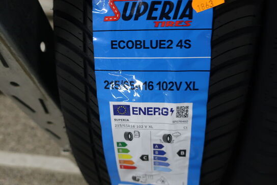 2 stk. dæk SUPERIA 215/65R16 102V XL