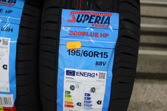 2 stk. dæk SUPERIA 195/60R15 88V