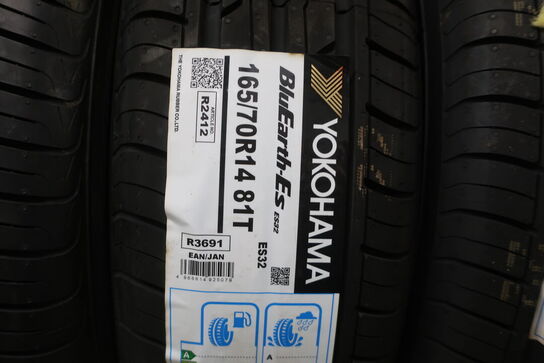4 stk. dæk YOKOHAMA 165/70R14 81T