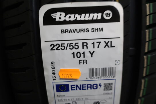 2 stk. dæk BARUM 225/55R 17 XL 101 Y