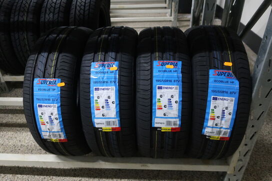 4 stk. dæk SUPERIA 195/55R16 87V