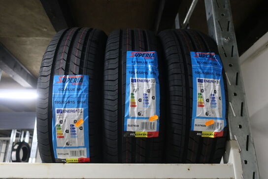3 stk. dæk SUPERIA 195/65R15 91H