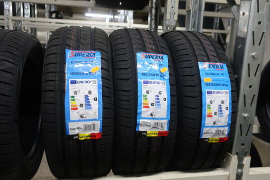 3 stk. dæk SUPERIA 195/55R15 85H