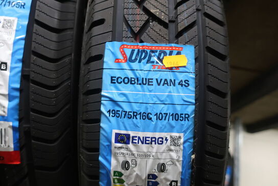 2 stk. dæk SUPERIA 195/75R16C 107/105R