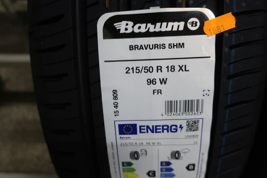 4 stk. dæk BARUM 215/50 R 18 XL 96 W