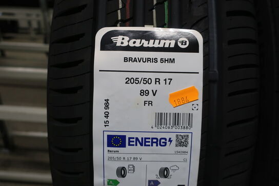 4 stk. dæk BARUM 205/50 R 17 89 V