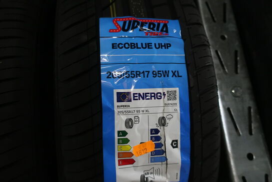 2 stk. dæk SUPERIA 205/55R17 95W XL