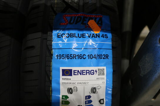 4 stk. dæk SUPERIA 195/65R16C 104/102R