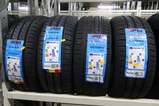 4 stk. dæk SUPERIA 195/50R15 82V