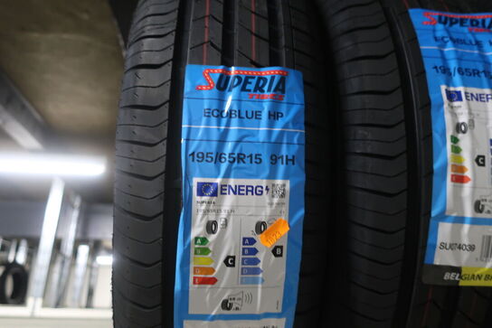3 stk. dæk SUPERIA 195/65R15 91H