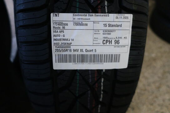 4 stk. dæk BARUM 205/55R16 94 V XL