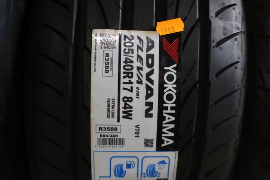 4 stk. dæk YOKOHAMA 205/40R17 84W