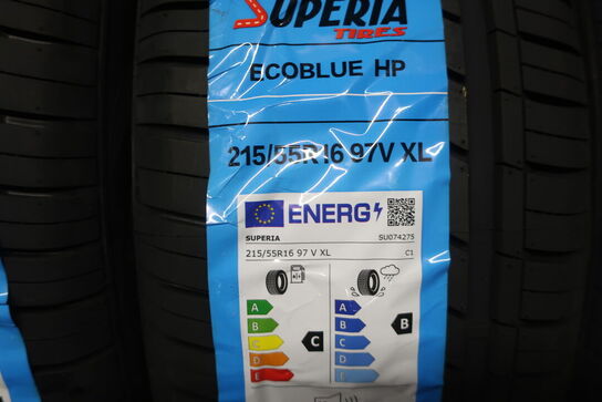 4 stk. dæk SUPERIA 215/55R16 97V XL