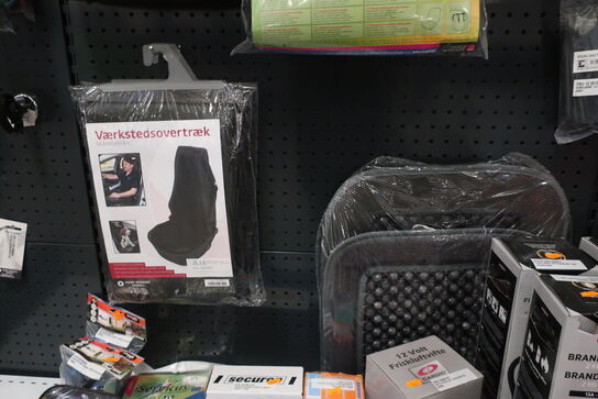 Sædeovertræk, pulverslukkere m.v. 