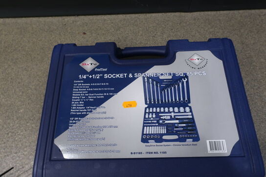 Topnøgle-/fastnøglesæt m.v. BATO 