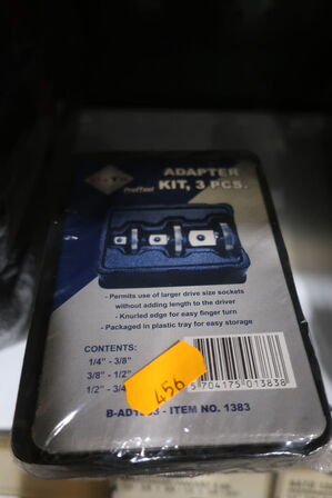 3 stk. topnøglesæt BATO samt 2 stk. adaptere 