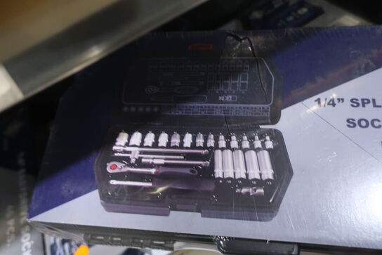 3 stk. topnøglesæt BATO samt 2 stk. adaptere 