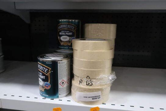 Afdækningstape samt metalmaling 