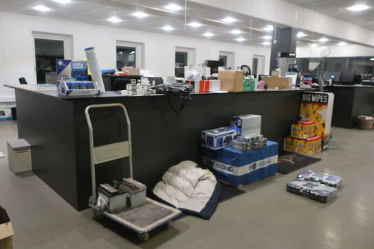 Butiksdisk uden indhold 