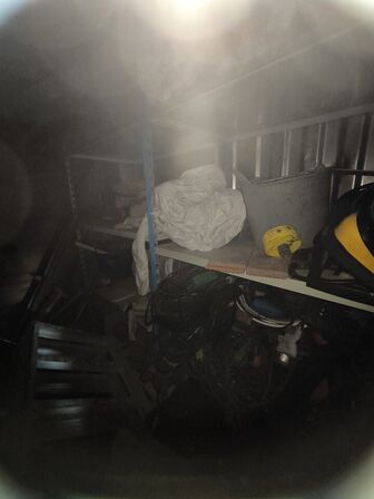 40 fods container med stiger, varelager, div. Værktøj m.m.