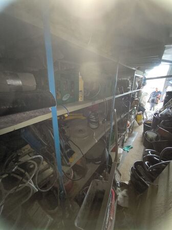 40 fods container med stiger, varelager, div. Værktøj m.m.