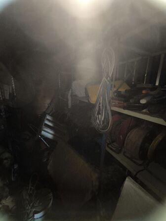 40 fods container med stiger, varelager, div. Værktøj m.m.