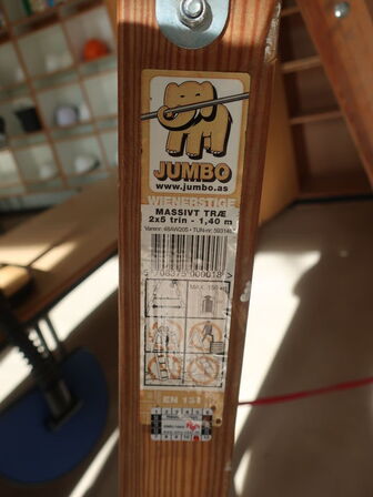 5 trins JUMBO wienerstige i træ 1,4m