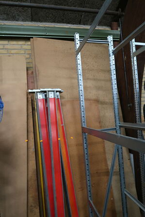 Plader samt vanger til pallereol