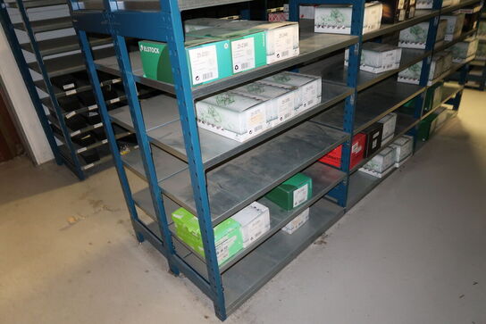 3 fag dobbeltsidet lagerreoler uden indhold