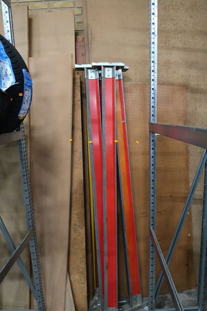 Plader samt vanger til pallereol