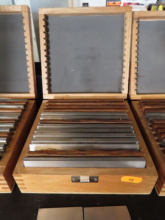 Præcisionsblokke i trækasse/ parralel klodser