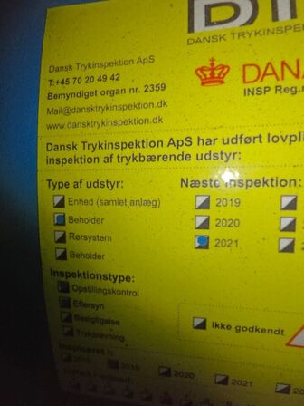 Tryklufttank fra 2019