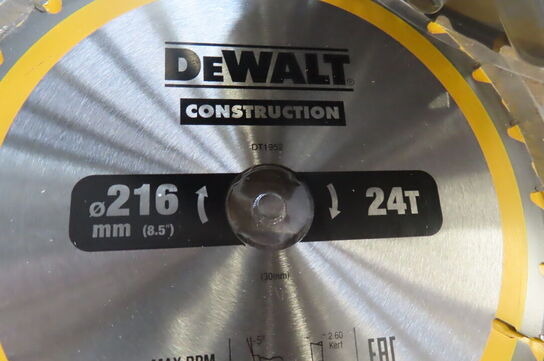 2 stk. Klinger DEWALT (ø216mm 24T)