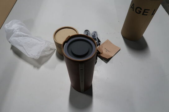 Transportabel højttaler LEMUS Vintage Brown-Gold