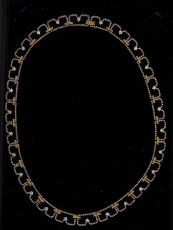 Halskæde -collie med 18 kt guld