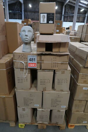 80 stk. Figur Hoved Talvik Cement Grå H30