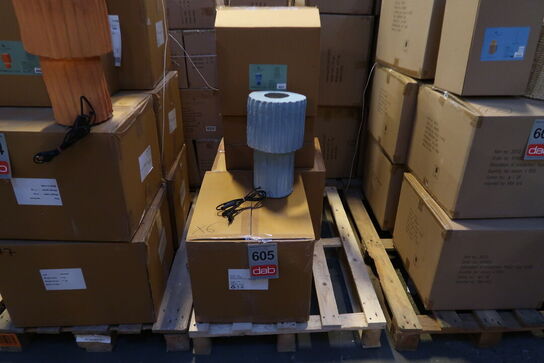 6 stk. Lampe Styles 25 x 44 cm Blå Papmache