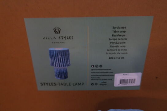 6 stk. Lampe Styles 25 x 44 cm Blå Papmache