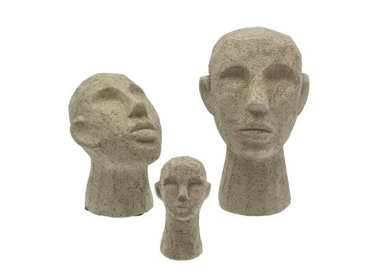 116 stk. Figur Hoved Talvik Cement Lys olivengrøn H23