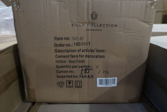 84 stk. Figur Hoved Talvik Cement Gråbrun H30