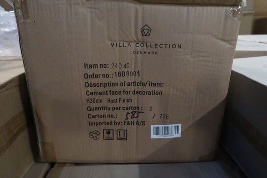 84 stk. Figur Hoved Talvik Cement Gråbrun H30