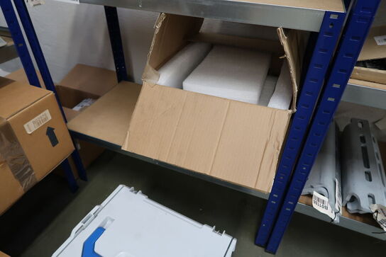 5 fag lagerreoler med varelager/reservedele