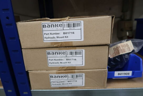 5 fag lagerreoler med varelager/reservedele