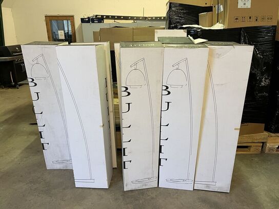 9 Stk. Lamper Bulit Hvid Aluminum