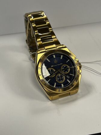 Armbåndsur  MASERATI VELOCITA 43 MM CHRO BLUE DIAL YG BR
