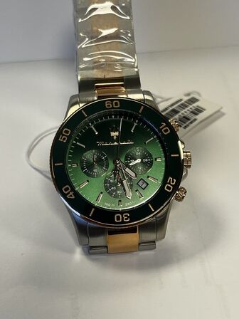 Armbåndsur  MASERATI COMPETIZIONE 43 MM CHR GREEN DIAL BR SS+RG
