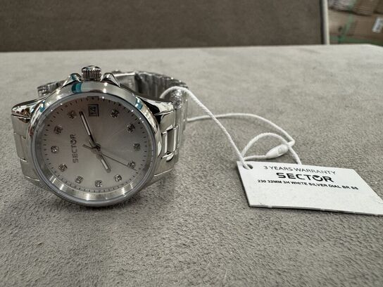 Armbåndsur SECTOR 230 32 MM 3H WHITE SILVER DIAL BR SS