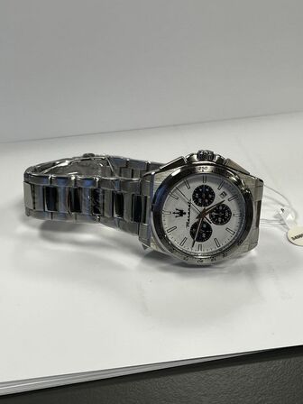Armbåndsur  MASERATI VELOCITA 43 MM CHRO WHITE DIAL SS BR