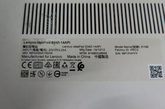 Bærbar LENOVO IDEAPAD S340